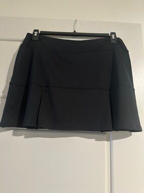 Black Flared Swim Skirt